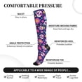 thumbnail image 4 of Picia Skull Blue Flower Printed Sports Compression Socks - 15-20mmHg Graduated Compression, High-Performance Soft and Breathable Socks for Men and Women, 4 of 5