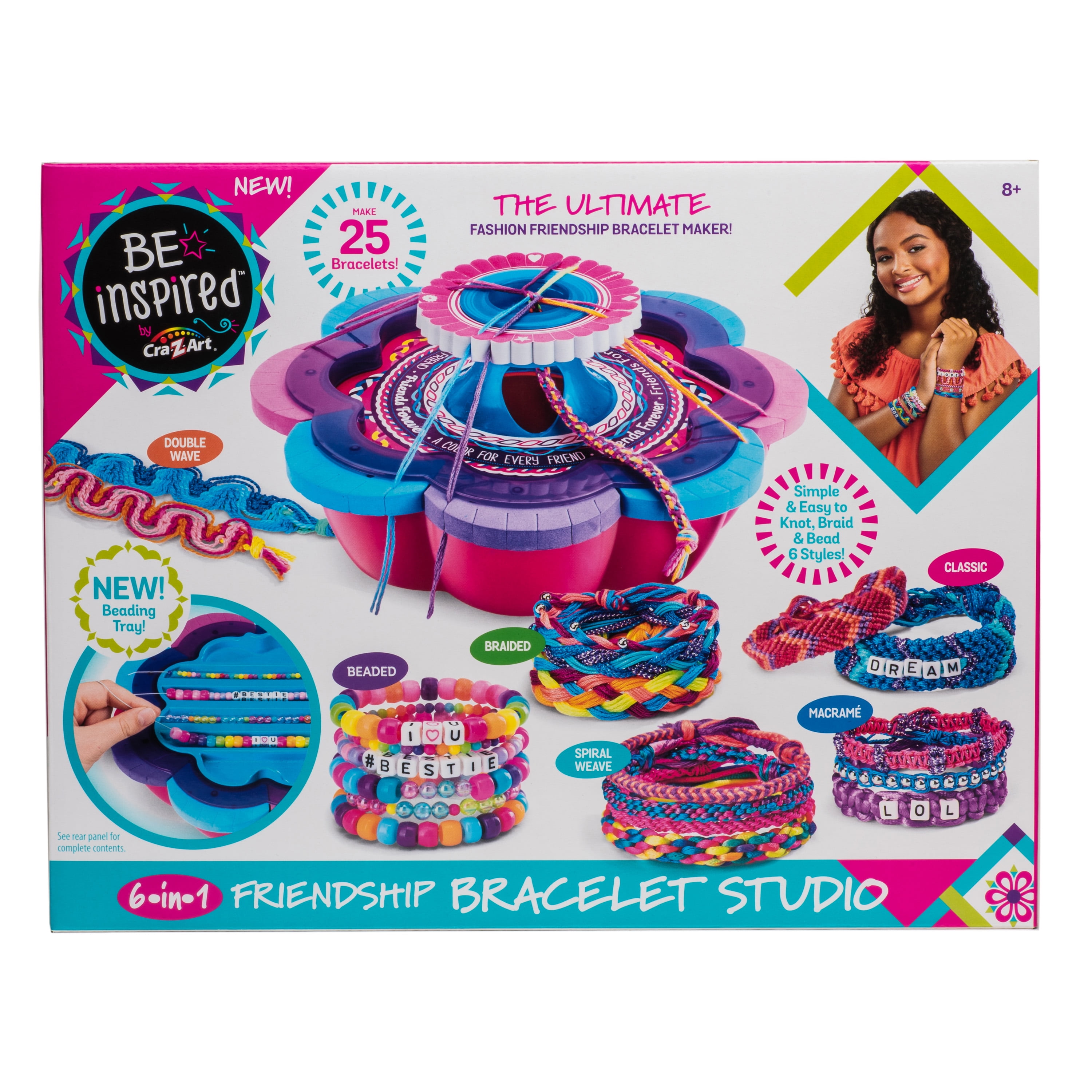 Cra-Z-Art Be Inspired 5-in-1 Friendship Bracelet Studio for Girls 6 Years  of Age and Older - Walmart.com