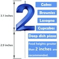 thumbnail image 3 of VITAM AMO 6" 3D Number 2 Birthday Candle, Metallic Blue, 3 of 12