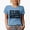 Baby Blue, variant on Strong Women, Female Themed, Groovy Retro Wavy Text Merch Gift, Heather Grey T-Shirt, Small