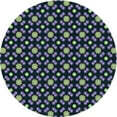 thumbnail image 1 of Ahgly Company Indoor Square Patterned Night Blue Area Rugs, 3' Square, 1 of 6