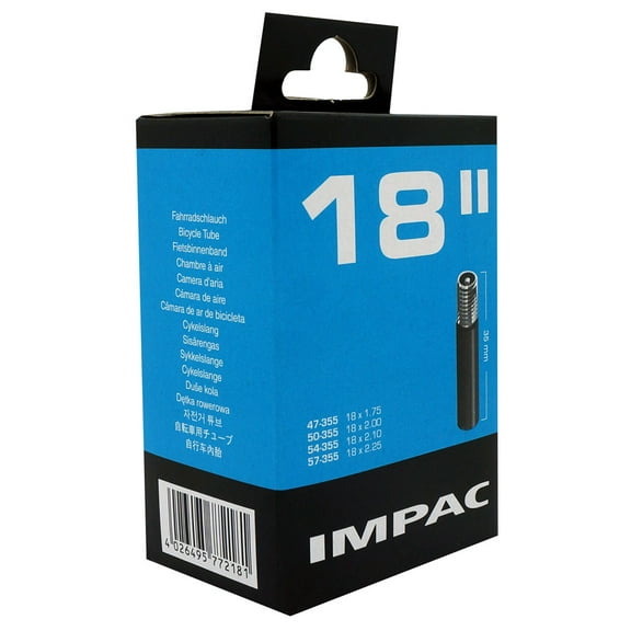Impac AV18 18 x 1.75/2.25 SV" cycle bike inner tube