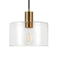 thumbnail image 5 of Evelyn&Zoe Henri 10" Wide Pendant with Glass Shade in Brass/Clear, 5 of 6