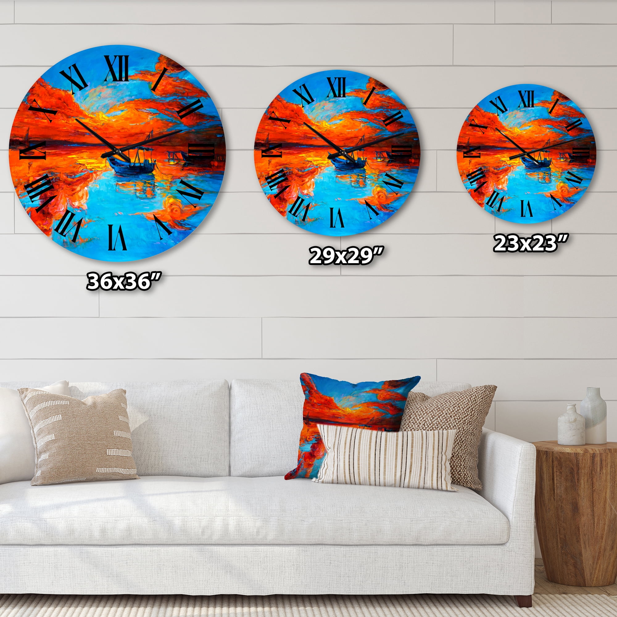Designart 1 in Coastal Wall Clock