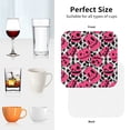 thumbnail image 4 of KLL Drink Coasters Set Square of 4,PU Leather Absorbent Coasters Set Decorative Coffee Cup Coasters Housewarming Gift for Home Decor-Halloween Pumpkins, 4 of 5