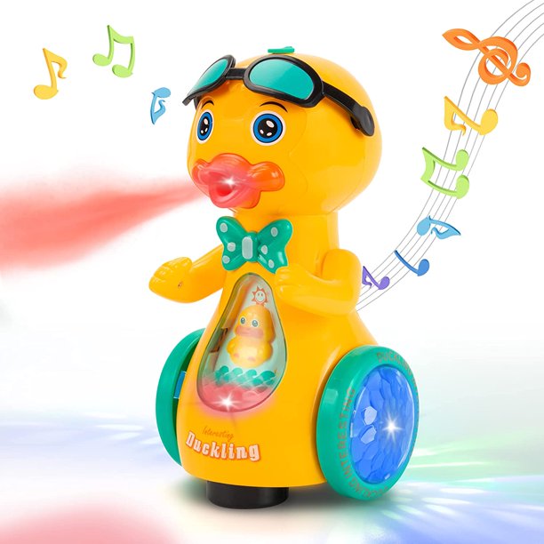 YINYUE Baby Musical Toy Dancing Walking Yellow Duck Baby Toy with Music