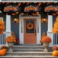 thumbnail image 5 of 2PCS Halloween Fan Flag Banner, Halloween Banners Pumpkin Ghost Bunting Flag, Halloween Garden Flag Indoor Outdoor Halloween Decoration Outside 1.5x3 Ft C3, 5 of 6