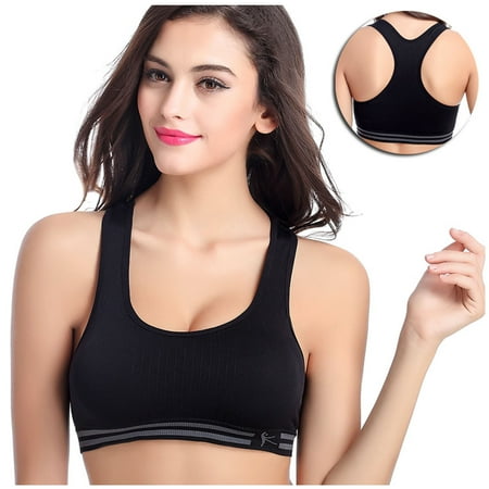 sovlvnd Womens Seamless Wireless Bras Stretch Sport Bra Padded Fitness Tank Tops Workout Gym Yoga Vest Strapless Bra for Women