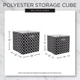 thumbnail image 3 of Design Imports CAMZ37908 Cube de Rangement Carré en Polyester à Rayures 13 x 13 x 13 Po. , Rouille, 3 of 10