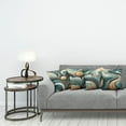 thumbnail image 2 of Ambesonne Teal Marble Print Throw Pillow Cover 4 Pack, Deep Waves Art, 18", Jade Green and Amber, 2 of 4