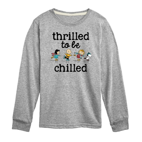 Peanuts - Snoopy and Friends Thrilled To Be Chilled - Toddler And Youth Long Sleeve Graphic T-Shirt