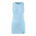 thumbnail image 3 of Xyxonk Tennis Dresses for Women Summer Workout Activewear Dress with Shorts and Pockets Sleeveless Slit Solid Color Wrap Dress Easy Peezy Tennis Mini Dress Sky Blue 2XL, 3 of 5