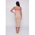 thumbnail image 3 of Women's Ruched Sweetheart Midi Dress with Seashell Pendant, 3 of 3