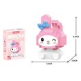 thumbnail image 1 of Sanrio-bloques de construcción de Hello Kitty, figuras de Anime, Cinnamoroll, My Melody, adorno Diy, muñecas, Kuromi, bloques de construcción con caja, regalos, 1 of 4