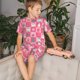 thumbnail image 4 of Balery Pink Christmas Cheer Conjunto de Pijama Infantil de Manga Corta con Estampado – Ropa de Dormir de Algodón Suave-Medium, 4 of 5