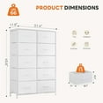 thumbnail image 5 of 10-Drawer Tall Storage Tower, Giant Vertical Organizer for Living Room, Hallway,White, 5 of 6