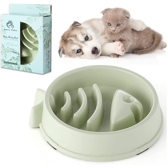 Gamelle D'alimentation Lente Pour Chiens, Gamelle Antidrapante En Forme De Poisson Pour Animal Domestique, Favorise Une Alimentation Saine Et Une Dige