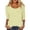 Light Yellow, variant on Bmisegm 3/4 Sleeve Tops for Women Casual Solid Color Print Crew Neck T Shirt Stretchy Tops Womens Casual Tops Brown XL