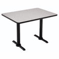 thumbnail image 6 of KFI Studios Mode 2.5' x 5' Dining Table, Designer White, Black Base, 6 of 7