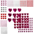 thumbnail image 2 of 12 Sheets Heart Gems Face Gem Stickers Acrylic Rhinestone Gems Face Nail Stickers, 2 of 9