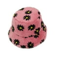 thumbnail image 2 of Pink Floral Faux Fur Bucket Hat, 2 of 4