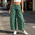 thumbnail image 5 of Hvogkswy Women High Waist Polka Dot Cropped Wide Leg Jeans Trendy Stretch Denim Pants Washed Vintage Casual jeans for 2026, 5 of 9