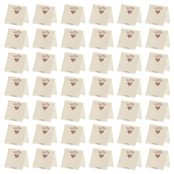 TABLZONE 100Pcs Fabric Labels for Handmade Items Polyester Sew on Tags for Home Decor