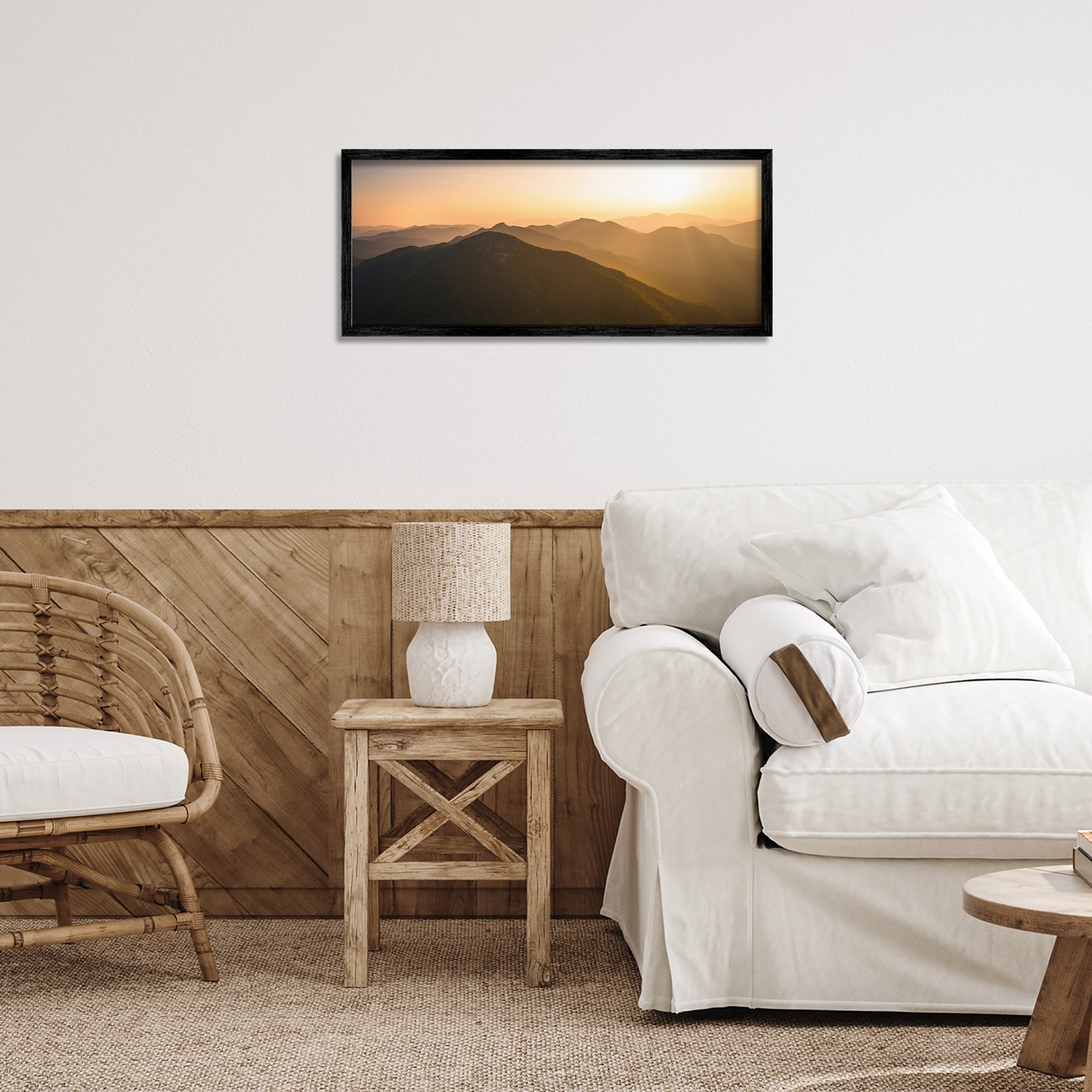 Stupell Industries Sunrise Over The Adirondacks Black Framed Giclee Art, design by Jonathan Zaharek