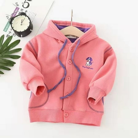 

Hunpta Toddler Boys Girls Winter Long Sleeve Cartoon Dog Prints Fleece Buttoned Hoodie Coat Jacket Thicken Warm Outwear