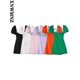 thumbnail image 4 of Women White Fashion Linen Blend Dress Female Square Neck Short Puff Sleeves Backless Crossover Strap, 4 of 5