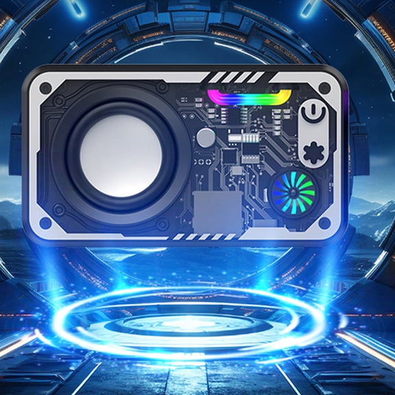 xjwjuw Transparent Bluetooth Speaker with RGB Lights and HIFI Stereo Sound, Wireless Portable Speaker with Long Battery Life and Device Connection, Stylish Gift for Party Home Office and Travel