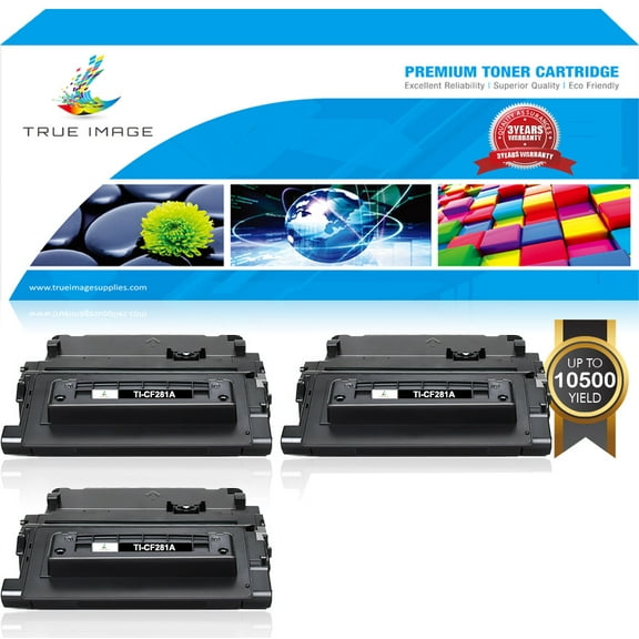 True Image Compatible Toner Cartridge for HP CF281A CF281X LaserJet Enterprise MFP M630h M630dn M630f M630z Black 3-Pack