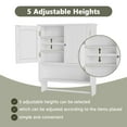 thumbnail image 3 of Smuxee Bathroom Storage Cabinets with Doors and Shelves,Towel Bar,over The Toilet Storage,White Big, 3 of 8