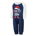 thumbnail image 3 of Elippeo Christmas Family Pajamas Matching Set Letter Santa Hat Print Long Sleeve Tops and Snowman Snowflake Print Pants Sleepwear, 3 of 10