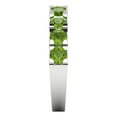 thumbnail image 4 of 1.53 ctw Wedding Band for Women - 18K White Gold Natural Peridot Stackable Eternity Ring, 4 of 6