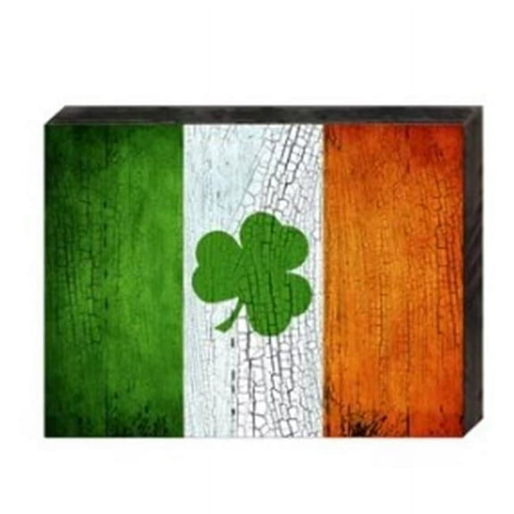 Designocracy 85099-IR-08 Flag of Ireland Rustic Wooden Board Wall Decor