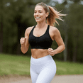 thumbnail image 6 of SOMER Sports Bras Front Zip High Support Wireless Padded Strappy Athletic Yoga Workout Bra for Petite Women & Big Girl Black, 6 of 9