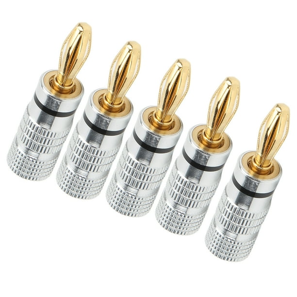 Straight Speaker Connectors, Rustproof Lossless Aluminum Shell Banana ...