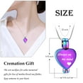 thumbnail image 2 of Hollow Heart Urn Necklaces for Ashes Cremation Necklace for Ashes for Family Stainless Steel Cremation Jewelry, 2 of 6
