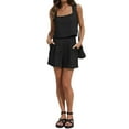 thumbnail image 6 of STARVNC Women Square Neck Sleeveless Shorts Linen Matching 2 Piece Sets, 6 of 7