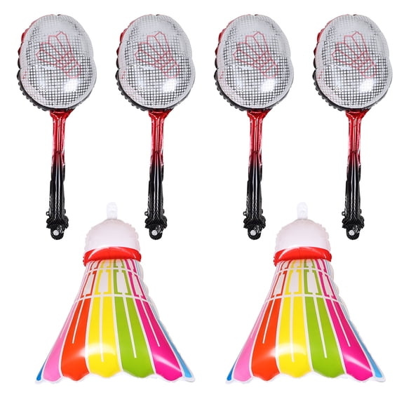 OUNONA  Inflatable Badminton Balloons Portable Lightweight Aluminum Foil 1Set