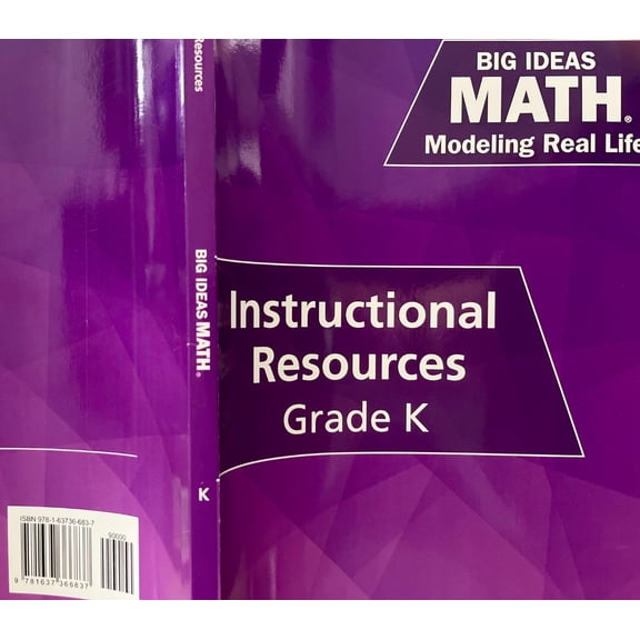 Big Ideas Math, Modeling Real Life, Grade K, Instructional Resources, c. 2022, 9781637366837, 1637366833