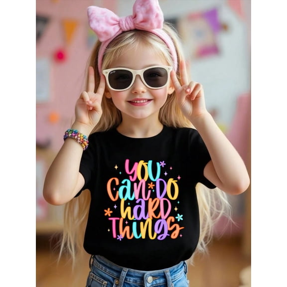 100% Cotton Test Day You Can Do Hard Things Teacher Testing Day Support Kid T-Shirt Graphic T-shirts for boys and girls