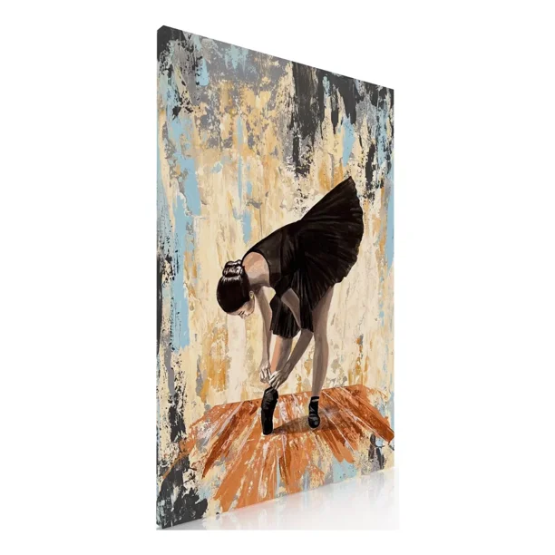 Cuadro Decorativo Canvas Para Recamara Bailarina de Negro