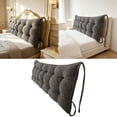 thumbnail image 5 of Headboard Backrest Pillow Long Wedge for Daybed Couch Support - Soft Chenille Reading Bolster Pillow for Bed, Sofa, Floor, and Travel Comfort, 5 of 5