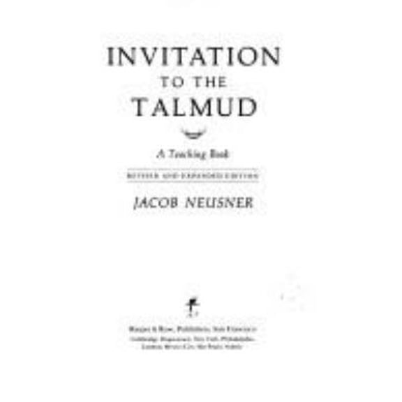 Pre-Owned Invitation to the Talmud: A Teaching Book (English, Aramaic and Hebrew Edition) (Paperback) 0060661127 9780060661120