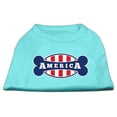 thumbnail image 1 of Bonely In America Screen Print Shirt Aqua Med (12), 1 of 1