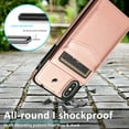 thumbnail image 7 of Compatible with iPhone XS Max Case Wallet with Credit Card Holder, Premium PU Leather Magnetic Clasp Kickstand Heavy Duty Protective Shock Absorbing Phone Cover for iPhone XS Max, Rosegold, 7 of 7