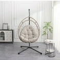 thumbnail image 3 of CQSXDA Outdoor Egg-shaped Hanging Chair With Stand, Sturdy Metal Frame, Ideal For Indoor And Outdoor, 3 of 11