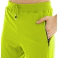 thumbnail image 4 of Tyhengta Mens Shorts Casual Sports Drawstring Zipper Pockets Elastic Waist Fluorescentgreen 36, 4 of 8